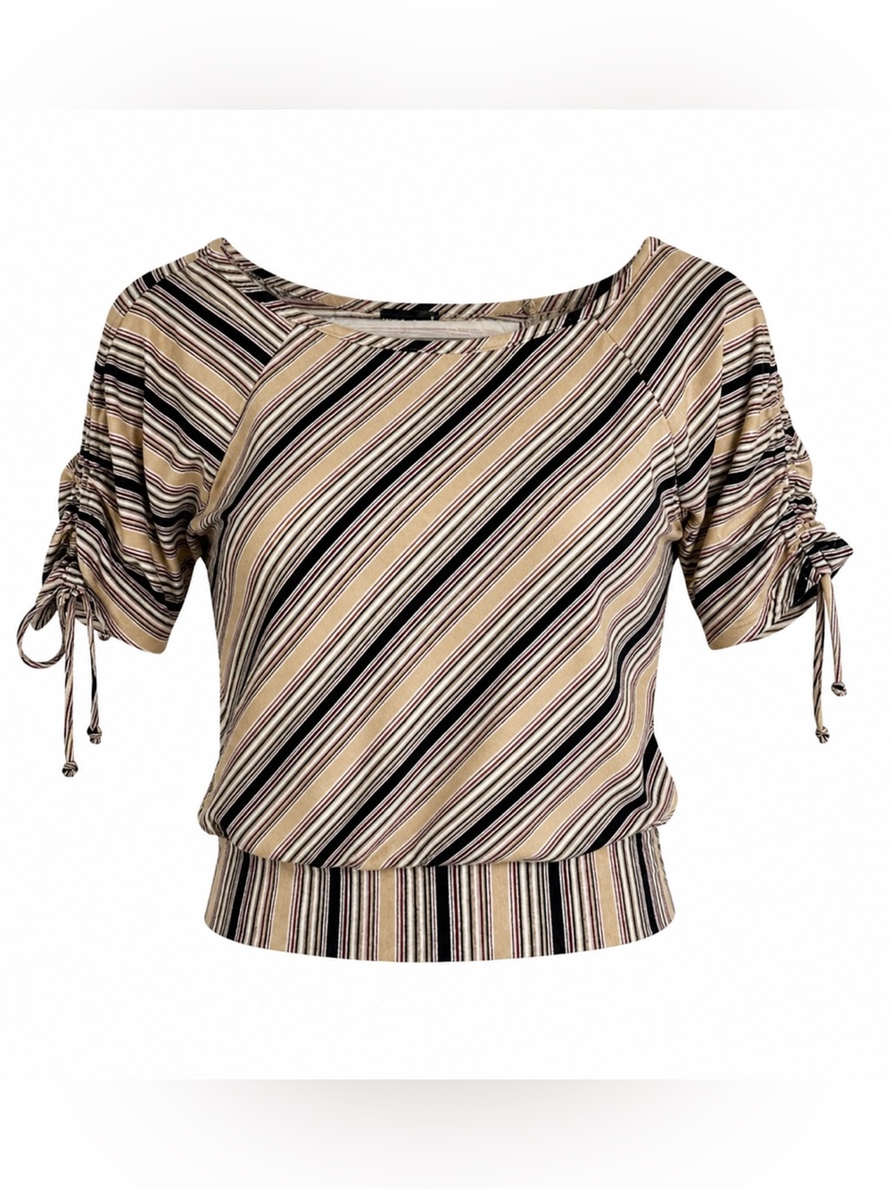 Y2K Wet Seal Striped Top Medium 90s Grunge Short Sleeve Vintage